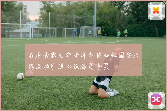 苗原透露刘邵子洋即将回归国安未能成功引进心仪球员李昊